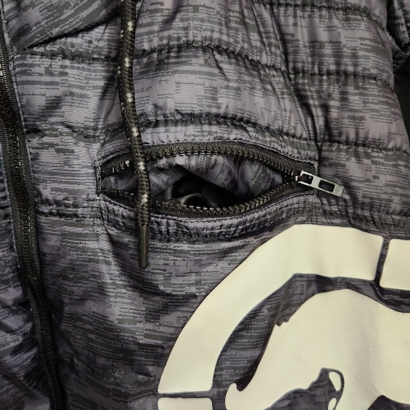 Ecko Unltd Black and Gray Puffer Jacket Men's Size 4X - Picture 7 of 11